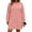 Pink, variant on ShomPort Women's Plus Size Dresses Crew Neck Long Sleeve Sweatshirt Dress with Pockets Loose Loungewear Casual Mini Dresses