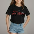 thumbnail image 2 of Akiihool T-Shirts à Manches Courtes pour Filles T-Shirt à Imprimé Graphique pour Fille Col Rond T-Shirts à Manches Courtes Été Mignon Tendance Hauts (Noir, 11-12 Ans), 2 of 4