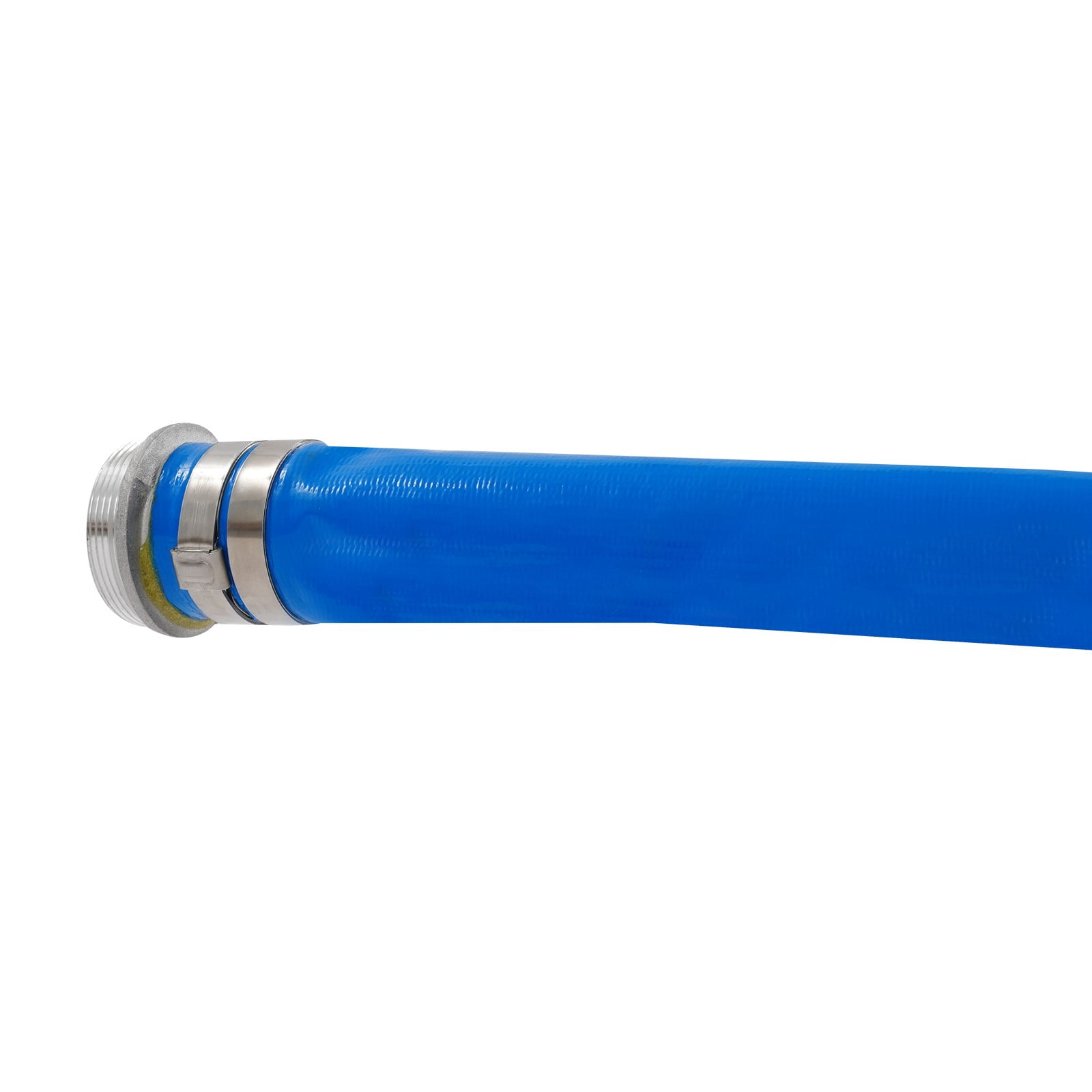Blue Heavy Duty Water Discharge Hose, Polyester Fibre & PVC Material, 90PSI Working Pressure, 2 Inch Inner Diameter 100FT Flexible Irrigation Pipe