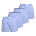 thumbnail image 1 of TOM TAILOR Men's Web Boxer Shorts, 4-pack - Puro algodón, Westside C, a cuadros Azul 2XL (XX-Large), 1 of 3