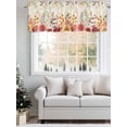 thumbnail image 3 of Rustic Autumn Valances for Windows Flowers Eucalyptus Leaves Thanksgiving Retro Kitchen Valance Curtain Rod Pocket Small Curtains for Cafe Bathroom Laundry Basement 54" x 18", 3 of 8