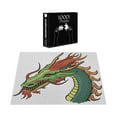 thumbnail image 5 of Ambesonne Dragon Jigsaw Puzzle, Monster Portrait Fantasy, Heirloom-Quality Fun Activity for Family Durable Cardboard, 1000 pcs, Fern Green Orange Red, 5 of 5