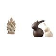 thumbnail image 1 of Conjunto De Escultura De Resina De La Sagrada Familia Y Figura De Conejo De Porcelana Para Oficina, Mesa, Coche, Hogar, TV, Soporte, Decoración De Armario De Jardín De Pascua, 1 of 8