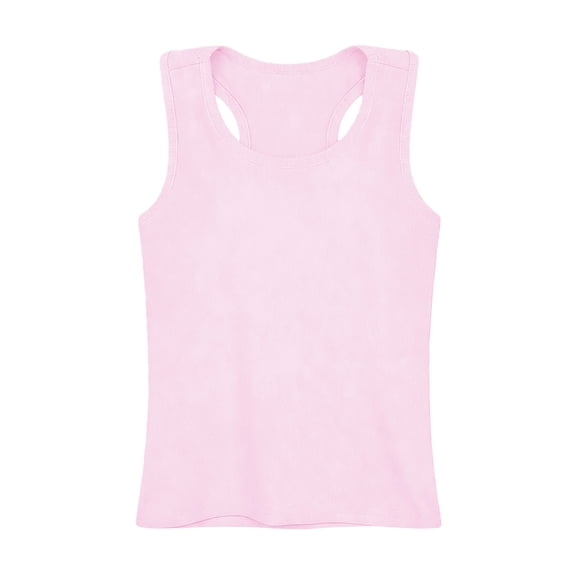 YunPes Girls Racerback Tank Tops Athletic Workout Sport Shirts for Running Gymnastics Dance Yoga Sleeveless Crewneck Basic Camisole