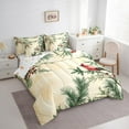 thumbnail image 4 of Feelyou Winter Tree Bedding Comforter Set 7pcs, Kawaii Red Bird King Bedding Sets, Vintage Christmas Festival Reversible Bed Sheets, Luxury Bedroom Decor, 4 of 8