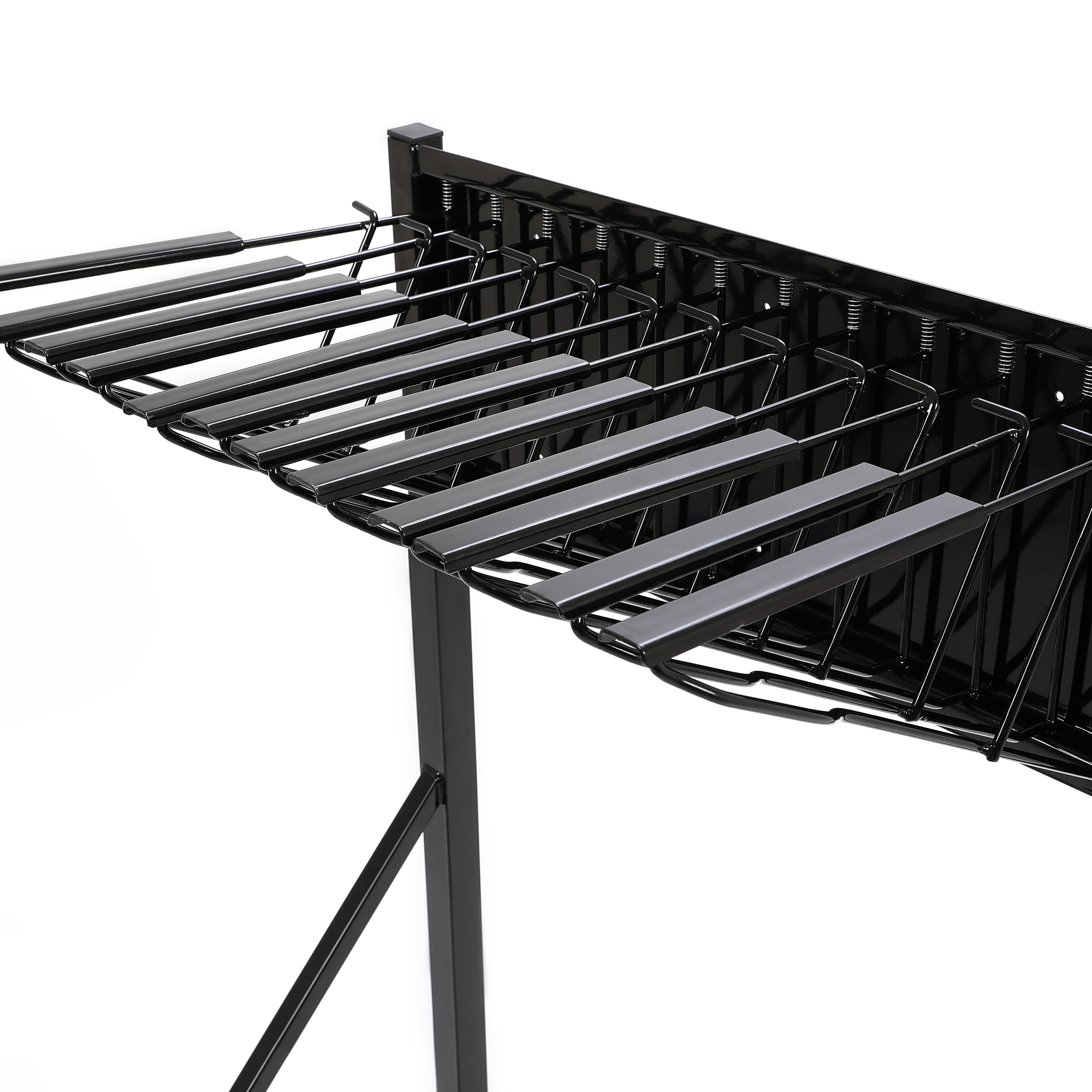 Kojem Mobile Blueprint Storage Rack, adjustable Vertical Poster Display Rack & Plans Holder, File Organizer Stand Storage for Home Office，with 12 Pivot Brackets（Black）