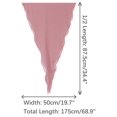 thumbnail image 3 of INSPIRE CHIC Women's Halloween Plain Large Scarves, Solid Rhombus Wrinkle Neck Scarf Beach Gauze Wrap Shawl for Men Women's Halloween 175x50cm(LxW) Pink, 3 of 6