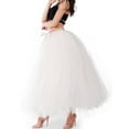 thumbnail image 2 of Qiylii Womens Princess Bubble Maxi Skirt Sexy Tie Up High Waist Mesh Tiered Party Wedding Evening Puffy Tutu Tulle Long Skirt, 2 of 9