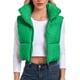 thumbnail image 1 of Chaleco Abrigo acolchado de plumón chaleco recortado acolchado ropa de abrigo informal cálida para mujer Kuymtek Verde T S para Mujer, 1 of 7