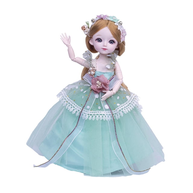 Muñeca BJD 1/6 de 12 pulgadas 23 muñecas articuladas con bolas perfecl Vestido verde