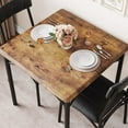thumbnail image 3 of Soonbuy 3 Piece Apartment Small Spaces Iron Upholstered Dining Table with Chair Rustic Brown, 3 of 6