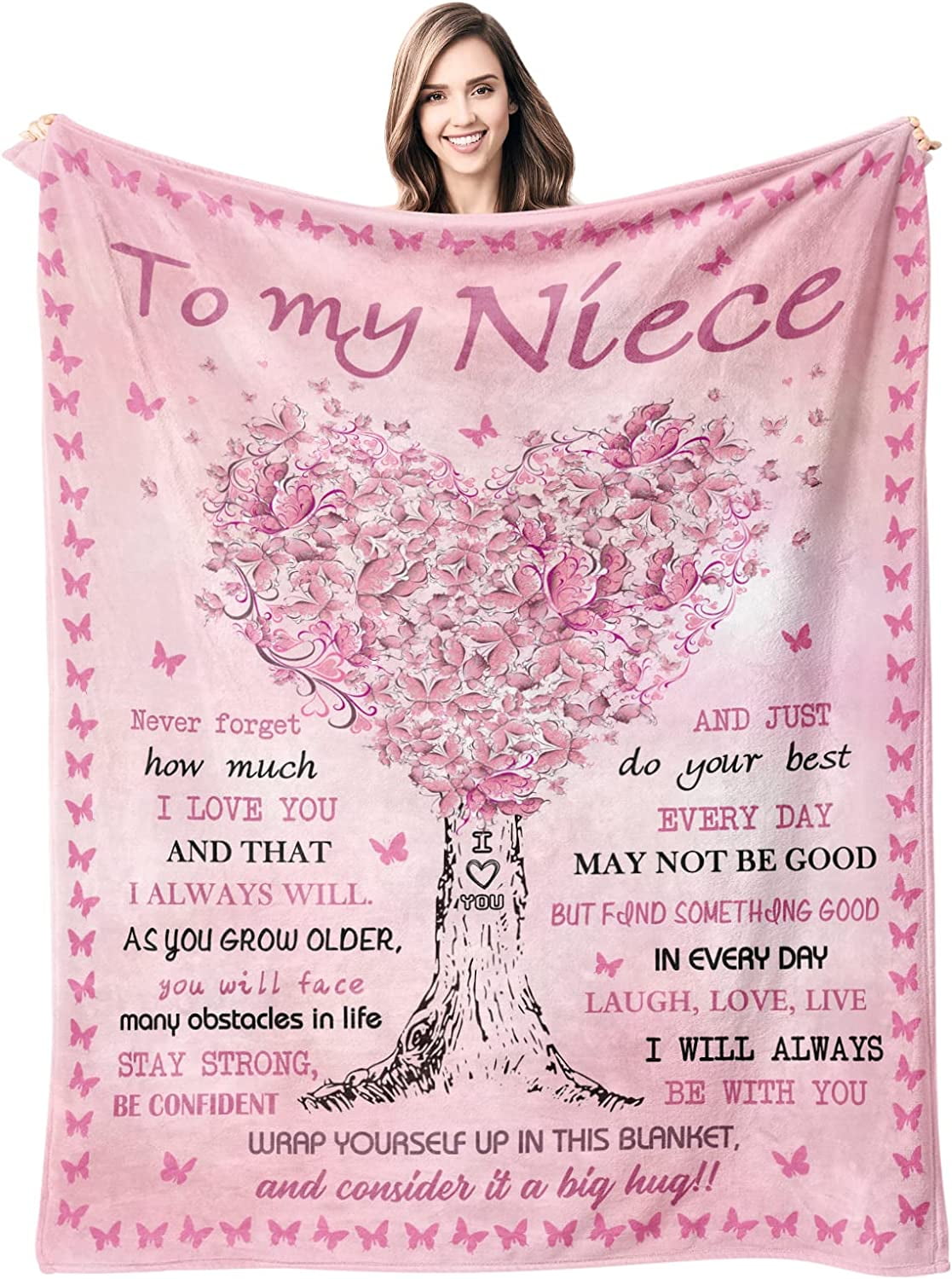 Niece Gifts from Auntie, Niece Gifts Blanket, Gifts for Niece from Aunt