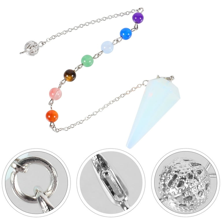 Pendulum Necklace Pendant Chakra Dowsing Hexagonal Clear Near Me Gemstone