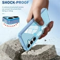 thumbnail image 7 of ELEHOLD Magnetic for Samsung Galaxy S24 Plus Case,Transparent Clear Back Compatible with Mag Safe Shockproof Bumper Anti-Scratch Slim Cover for Samsung Galaxy S24 Plus,Blue, 7 of 7