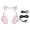 Roseate, variant on YAHHU Kids Bluetooth Headphones RGB Lights Cat Ear Headset 20H Playtime HiFi Stereo Over-Ear Headphones for School Laptop, Roseate