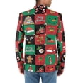 thumbnail image 2 of Uorisanigo Christmas Hat Print Mens Blazers Size L Lightweight Long Sleeve Mens Casual Dress Jackets Blazers One Button Comfortable Daily Blazer Notch Stylish, 2 of 6