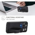 thumbnail image 3 of for iPhone 13, PU Leather Wallet Case Back with Elastic Card Slot Magnetic Clasp Kickstand Hand Strap Protective Cover for iPhone 13 6.1 inch 2021 (Black), 3 of 11