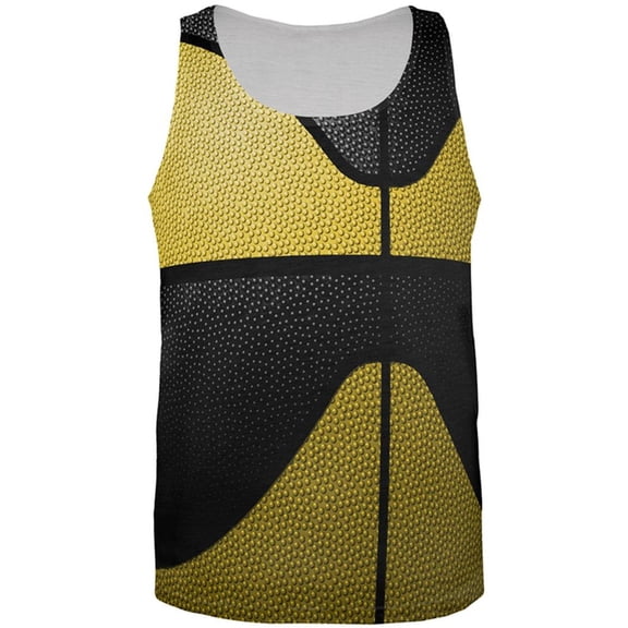 Championship Basketball Yellow & Black All Over Mens Tank Top Multi 2XL