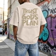 thumbnail image 5 of Christian Graphic T Shirts for Men Trust God's Plan Vintage Acid Wash Tshirt Oversized Faith Back Print Tshirts Short Sleeve Casual Streetwear Summer Tops, 5 of 6