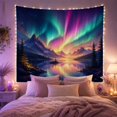 thumbnail image 2 of Mountain Lake Breathtaking with Nocturnal Around Calm Prominent, Mystical Fantasy for Space Lovers, Galaxy Room Decor, Housewarming Gift, Tapestry Wall Hanging for Bedroom and Dorm, 2 of 7
