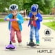 thumbnail image 5 of Hurtle Monopatin Scooter para Niños de 2 a 5 Años, 3 Ruedas con Luces LED, Mini Kickboard con Freno, Manillar Ajustable de 63 cm a 71 cm, Antideslizante, Patin del Diablo, Violeta, 5 of 7