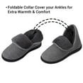 thumbnail image 3 of VANSARTO Mens Knit Bootie Slippers Comfy Casual Memory Foam Boot Slipper Indoor Outdoor House Shoes,Light Grey, Size 10, 3 of 6
