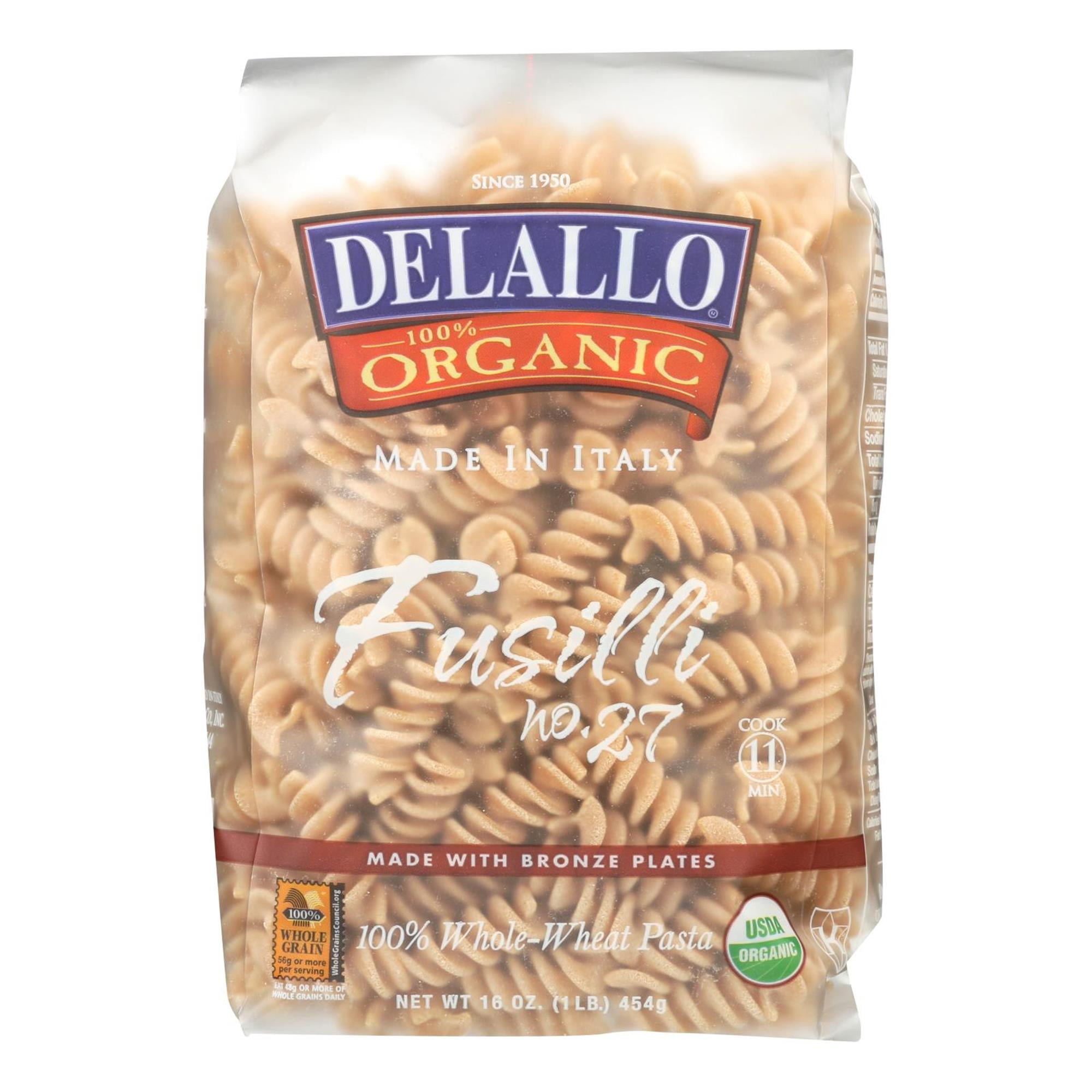 DeLallo Organic Whole Wheat Fusilli Pasta 16 Oz Walmart delallo-organic-whole-wheat-fusilli-pasta-16-oz-walmart