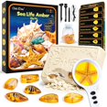 thumbnail image 1 of Kit Amber Dig GoBidex Sea Life con 6 moluscos de resina para más de 6 años, 1 of 7