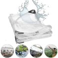 thumbnail image 1 of Waterproof Clear Pvc Tarp Heavy Duty Transparent Tarpaulin Patio Ground Cover, 1 of 4