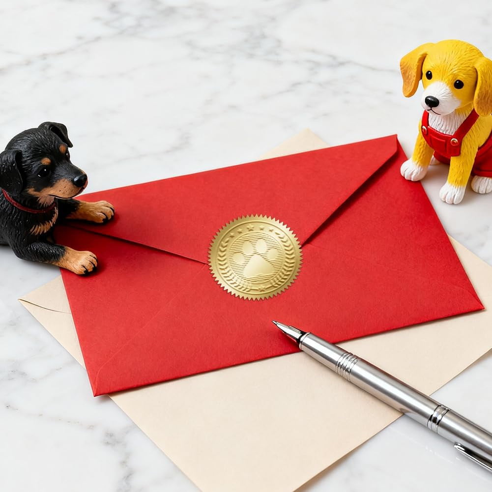 Book Embosser Personalized Paw Pattern Book Stamp Durable Library Stamp with Handle Set