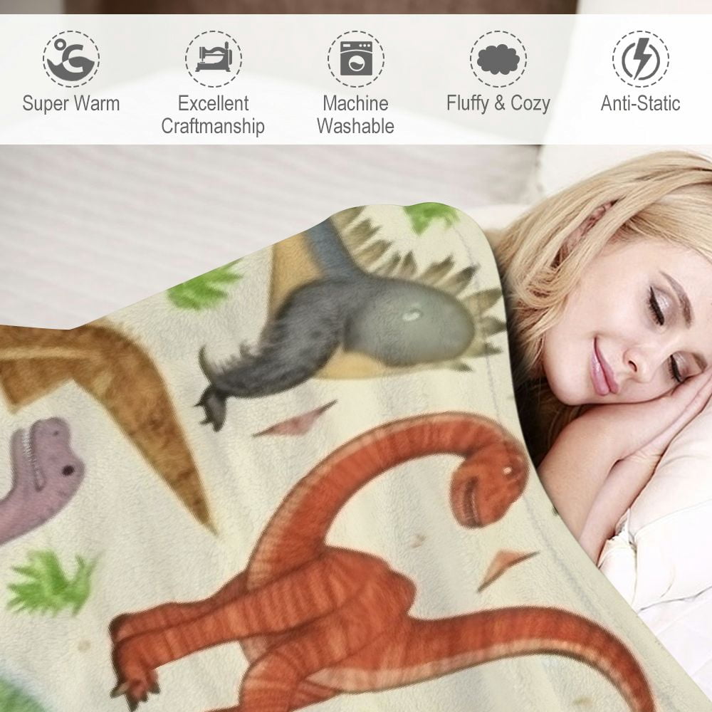 Nawypu Dinosaur Blanket for Boys Girls Unique Dinosaur Gifts Soft Warm Cozy Kids Dinosaur Blankets All Season Dino Throw Blankets for Sofa Couch Bed Dinosaur Room Decor Blankets for Kids