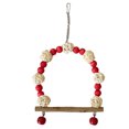 thumbnail image 1 of Bird Swing Toy, Colorful Wood Beads Rattan Ball,Swing Perch with Bells, Safe and , Develops Intelligence, Non Slip, Suitable for Cockatiels Lovebirds, 1 of 8