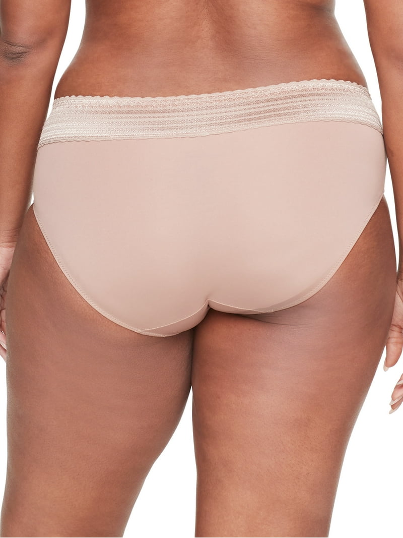 Warners Blissful Benefits Dig-Free Microfiber Lace Hipster 3-Pack