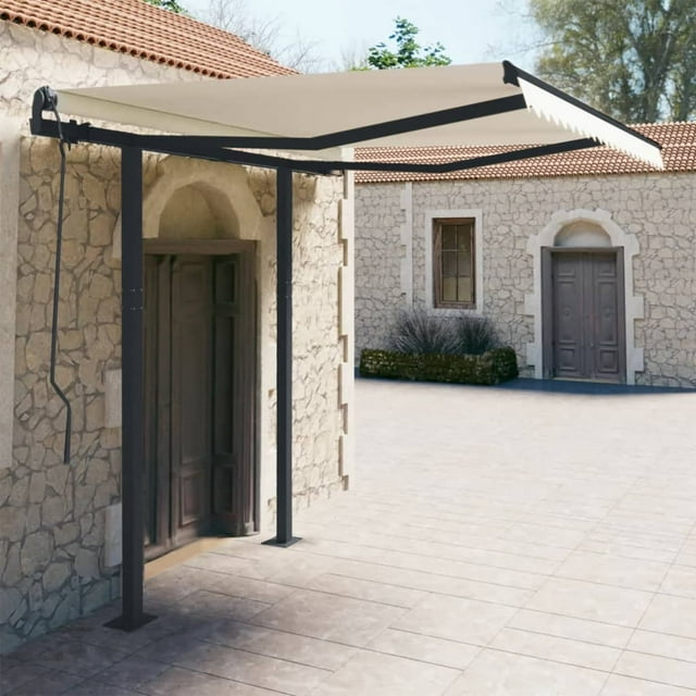 vidaXL Ensemble de Poteaux de Store Anthracite 300x245 cm Fer