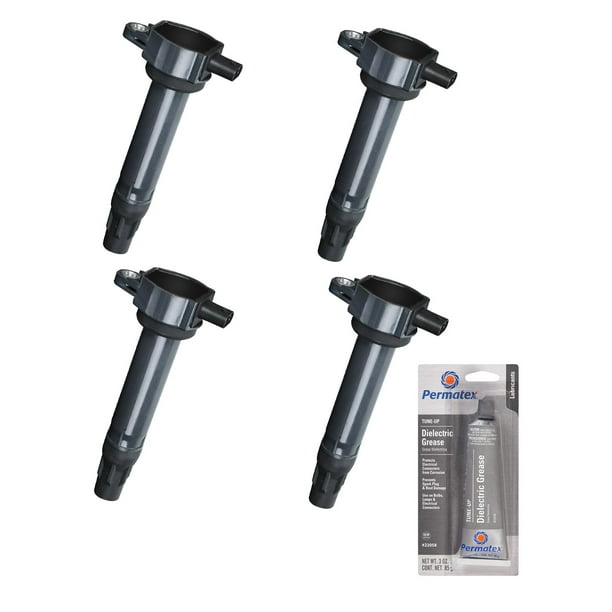 Set of 4 Ignition Coils and Permatex 22058 Dielectric TuneUp Grease