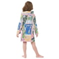 thumbnail image 7 of FORMRS Niños Bathrobe Unisex Hooded Robe Soft Plush Pajamas Sleepwear, Size 2-3T, Yellow Seaside, 7 of 7