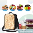 thumbnail image 2 of Thermal Insulation One Shoulder Portable Bento Bag Can Be Reused 8×10.5in For Carrying Drinks Bento Box Fruit Snacks Rose Gold Leopard Print Animal Skin Texture_2, 2 of 8