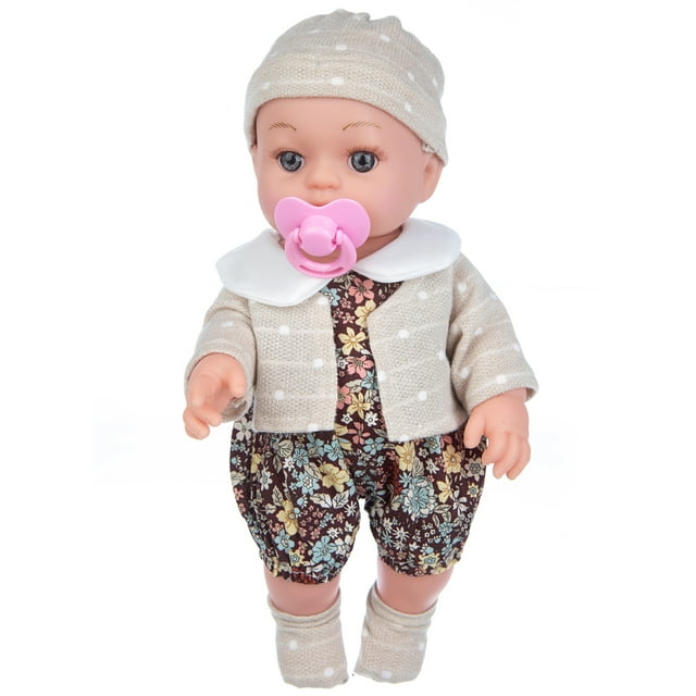 Muñeca blanca reborn floral marrón de 30 cm muñeca bebé simulada de 12 pulgadas muñeca de vinilo muñeca reborn de juguete ANGGREK Otros
