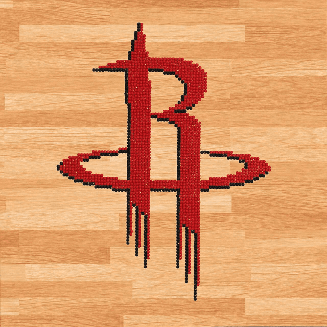 Diamond Dotz NBA Houston Rockets Basketball Diamond Painting Kits for Adults - Diamond Art Kits a Relaxing Creative Craft Kit with Dotz Gems 12.6"x12.6"