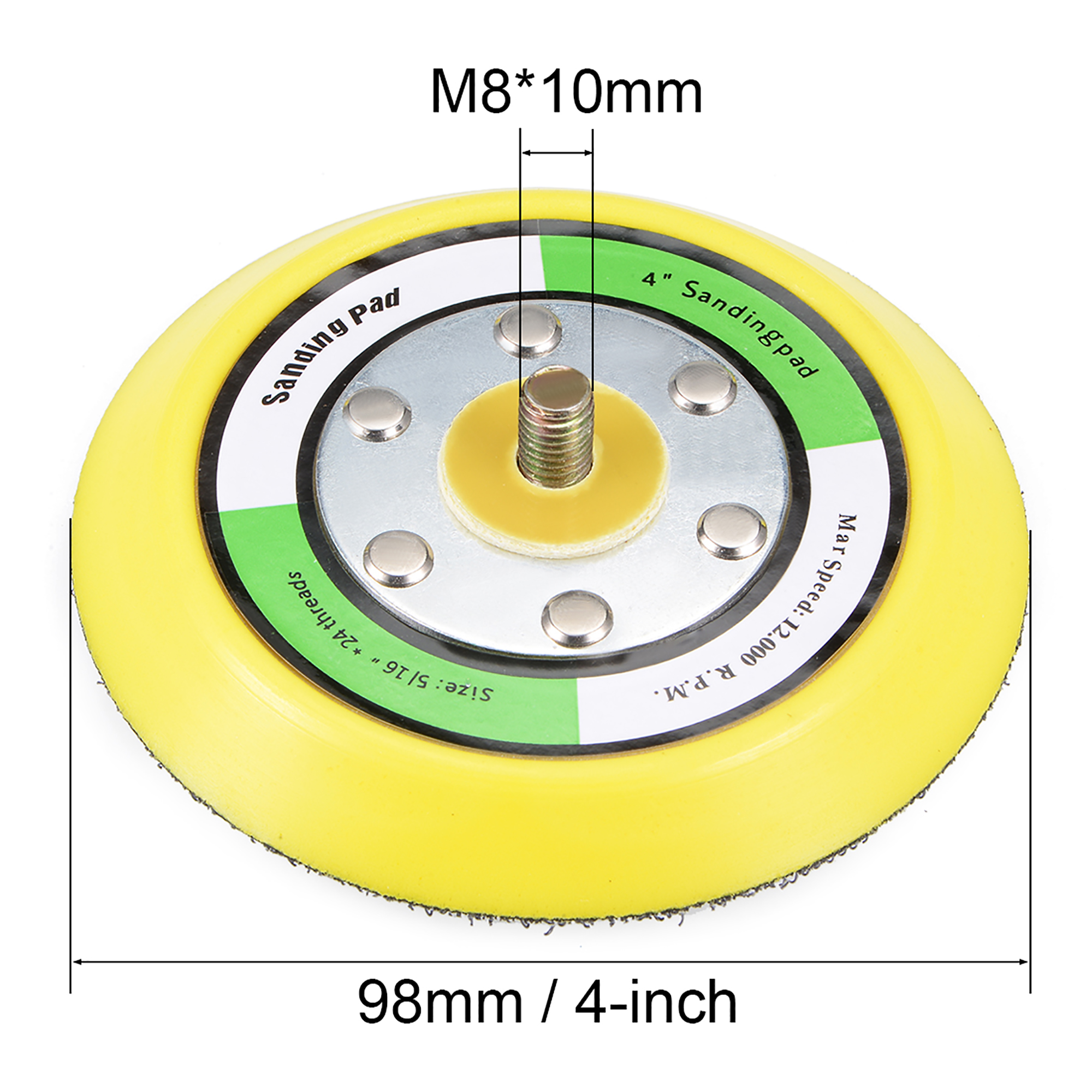 Utoolmart 2\" Hook And Loop Backing Pad Sanding Polishing Backer Plate With 5/16\"x10mm Thread For Random Orbit Sander Polisher Buffer 2Pcs