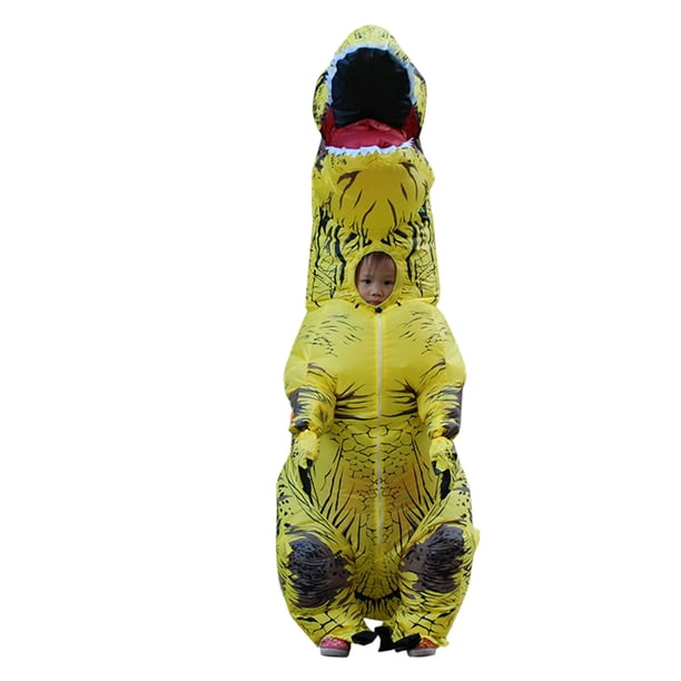 Traje De T Rex, Disfraz De Dinosaurio Inflable Impresión Clara De Moda Para Halloween