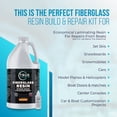 thumbnail image 3 of True Composites Fiberglass Resin Polyester Resin Marine Grade Resin 1 Gallon with MEKP Hardener Polymer Resin Fiberglass Repair Kit Laminating Resin for Wood Boat Building and Repair, 3 of 9