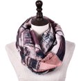 thumbnail image 5 of Plaid Infinity Scarf for Women Thin Retro Printed Loop Scarves Voile Circle Scarf Summer Yellow One Size, 5 of 5