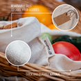 thumbnail image 4 of baomifa-Cotton Produce Bags - Large 10x12 Inch - 12 Pcs Multipurpose Eco Cloth Bags - Muslin Bags with Drawstring - Canvas Bags - Vegetable and Bread Bags - Fabric Sachet Bags - Linen Bag by, 4 of 4