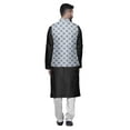 thumbnail image 3 of Atasi Ethnic Kurta Churidar Pajama Set With Printed Nehru Jacket Set For Mens, 3 of 3