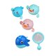 thumbnail image 5 of 5 piezas Juguetes de bañera de bebé con red de pesca pequeña de piscina pequeña de forma animal de animales para niños Regalos de cumpleaños, 5 of 9