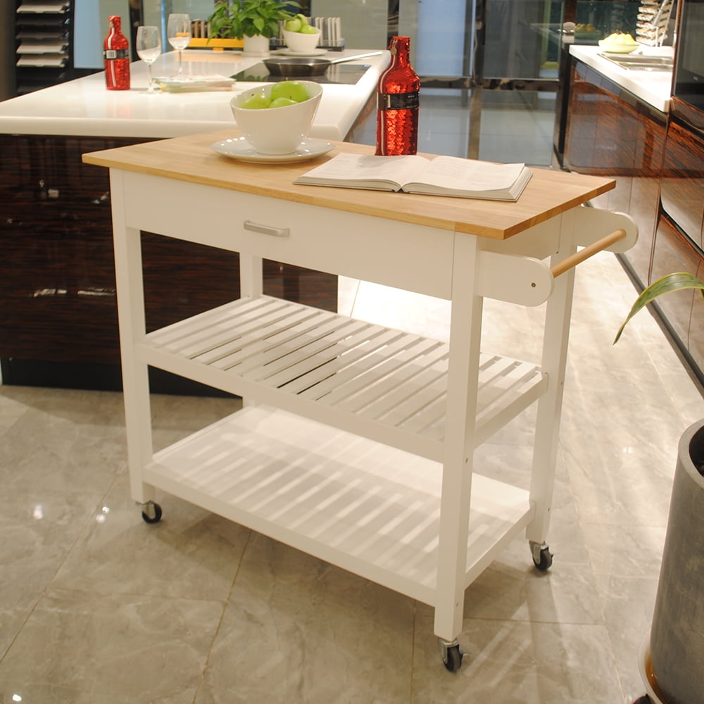 Wood Storage Kitchen Islands, Kitchen Work Table With Storage