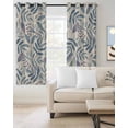 thumbnail image 2 of Blue Leaf Blackout Curtains 63 Inches Long for Bedroom, Farmhouse Purple Fruit Nature Branch Plant Thermal Insulated Room Darkening Black Out Window Curtain Panels Grommet Drapes for Living Room, 2 of 8