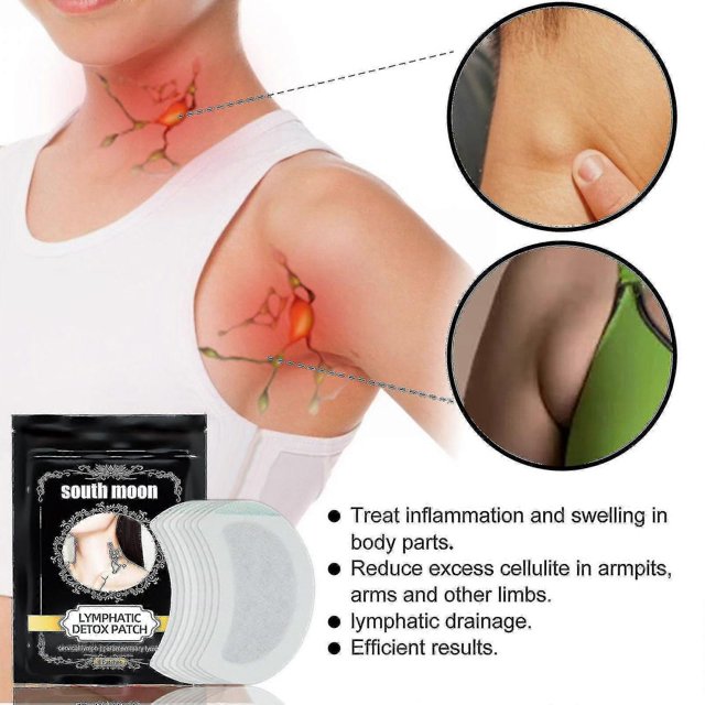 Pegatinas linfáticas South Moon para el cuerpo y el cuello, pegatinas reparadoras linfáticas para el cuidado de la columna cervical reafirmante_x | |