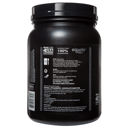 Equate Whey Protein Supplement Chocolate 32oz